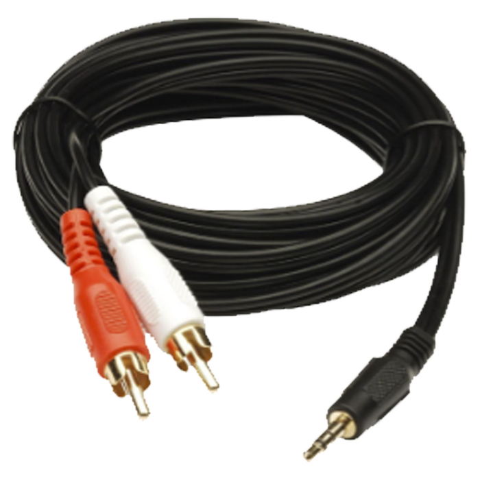 CONVERTIDOR 3.5MM ESTÉREO A 2 RCA MACHO 1.83M, PARA APLICACIONES DE AUDIO, COMPATIBLE CON AMPLIFICADORES VSSL Y EPCOM PROAUDIO-Megafonia y Audioevacuacion-EPCOM PROAUDIO-EP-RCA35-Bsai Seguridad & Controles