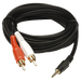 CONVERTIDOR 3.5MM ESTÉREO A 2 RCA MACHO 1.83M, PARA APLICACIONES DE AUDIO, COMPATIBLE CON AMPLIFICADORES VSSL Y EPCOM PROAUDIO-Megafonia y Audioevacuacion-EPCOM PROAUDIO-EP-RCA35-Bsai Seguridad & Controles