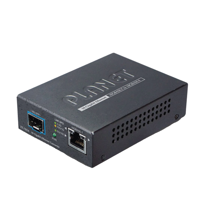 CONVERTIDOR DE MEDIOS ETHERNET RJ45 10G/5G/2.5G/1G/100M A SFP+ 10GBASE-X-Networking-PLANET-XT-705A-Bsai Seguridad & Controles