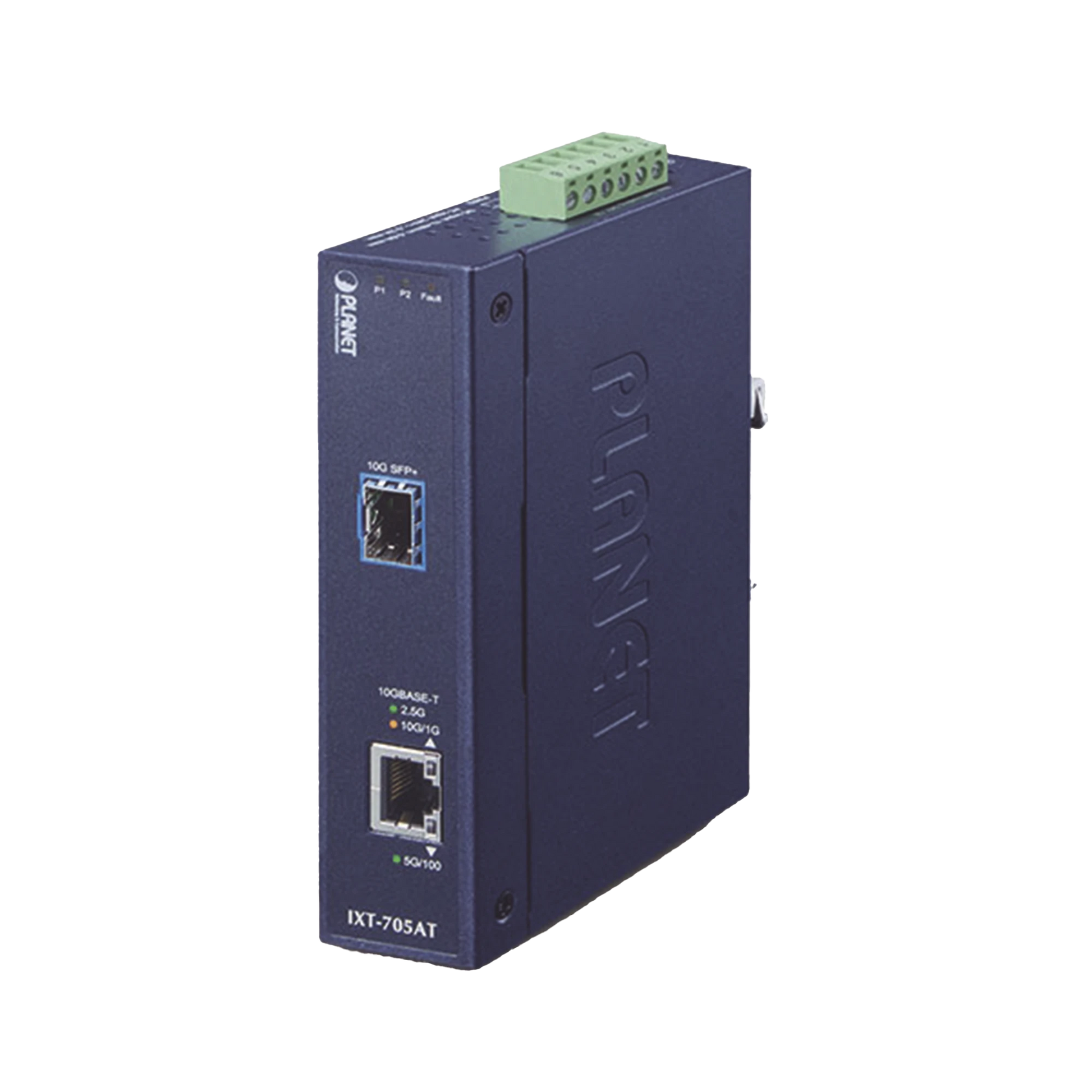 CONVERTIDOR DE MEDIOS INDUSTRIAL ETHERNET RJ45 10G/5G/2.5G/1G/100M A SFP+ 10GBASE-X-Networking-PLANET-Bsai Seguridad & Controles