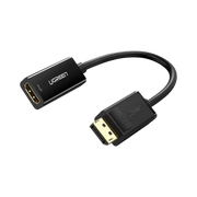 CONVERTIDOR DISPLAYPORT A HDMI 4K| 3D | HDR | BLINDAJE INTERNO | BOTÓN LIBERADOR | CARCASA DE ABS | PLUG & PLAY | CE, FCC, ROHS | CABLE DE 25 CM.-Cables y Conectores-UGREEN-40363-Bsai Seguridad & Controles