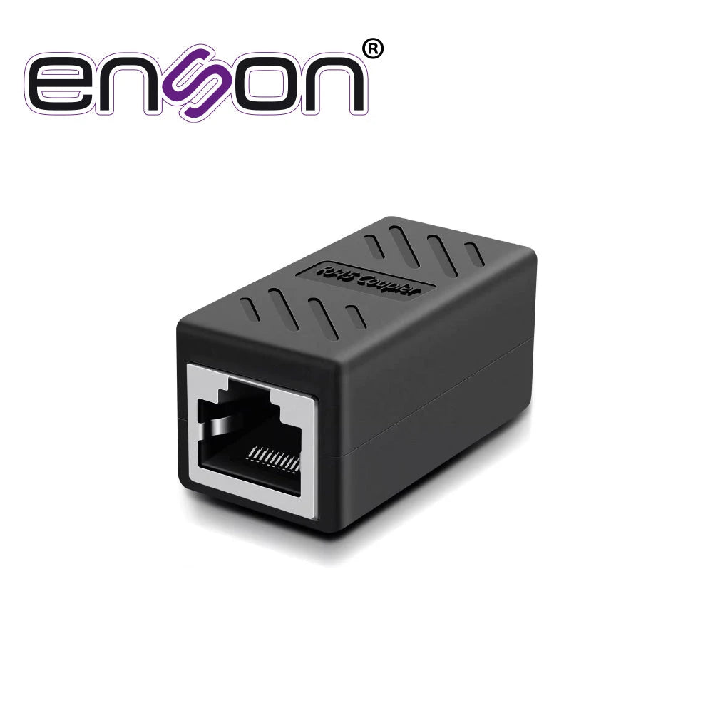 COPLE RJ45 ENSON ENS-COP6R HEMBRA- HEMBRA RJ45 IDEAL PARA UNIR DOS SEGMENTOS DE CABLE UTP YA TERMINADO-Cableado Estructurado-ENSON-Bsai Seguridad & Controles