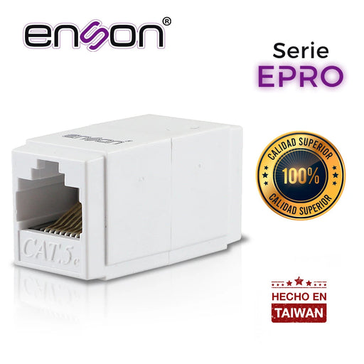 COPLE RJ45 ENSON EPRO-COP5E HEMBRA-HEMBRA CAT5E IDEAL PARA UNIR DE DOS SEGMENTOS DE CABLE UTP YA TERMINADOS-Canalizacion-ENSON-EPRO-COP5E-Bsai Seguridad & Controles