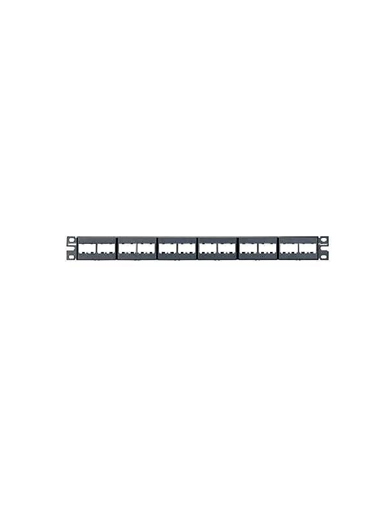 PANDUIT CPP24WBLY PANEL DE PARCHEO MINI-COM, 24 PUERTOS, 1 UR VACÍO (SIN CONECTORES) SIN BLINDAJE-Patch Panel-PANDUIT-Bsai Seguridad & Controles