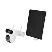 KIT INCLUYE CÁMARA WI-FI 6 + 4G LTE CON PANEL SOLAR / DOBLE LENTE (4MP+4MP) / VISIÓN NOCTURNA COLORFULL / BATERÍA 10,400 MAH /  / IP65 EXTERIOR / IA DETECCIÓN HUMANA Y VEHICULAR / AUDIO BIDIRECCIONAL