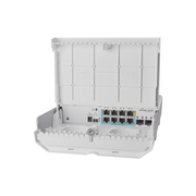 (CSS610-1GI-7R-2S+OUT) NETPOWER LITE 7R SWITCH SMART 7 PUERTOS POE INVERSO GIGABIT, 2 SFP+ 10G, PARA EXTERIOR-Networking-MIKROTIK-Bsai Seguridad & Controles