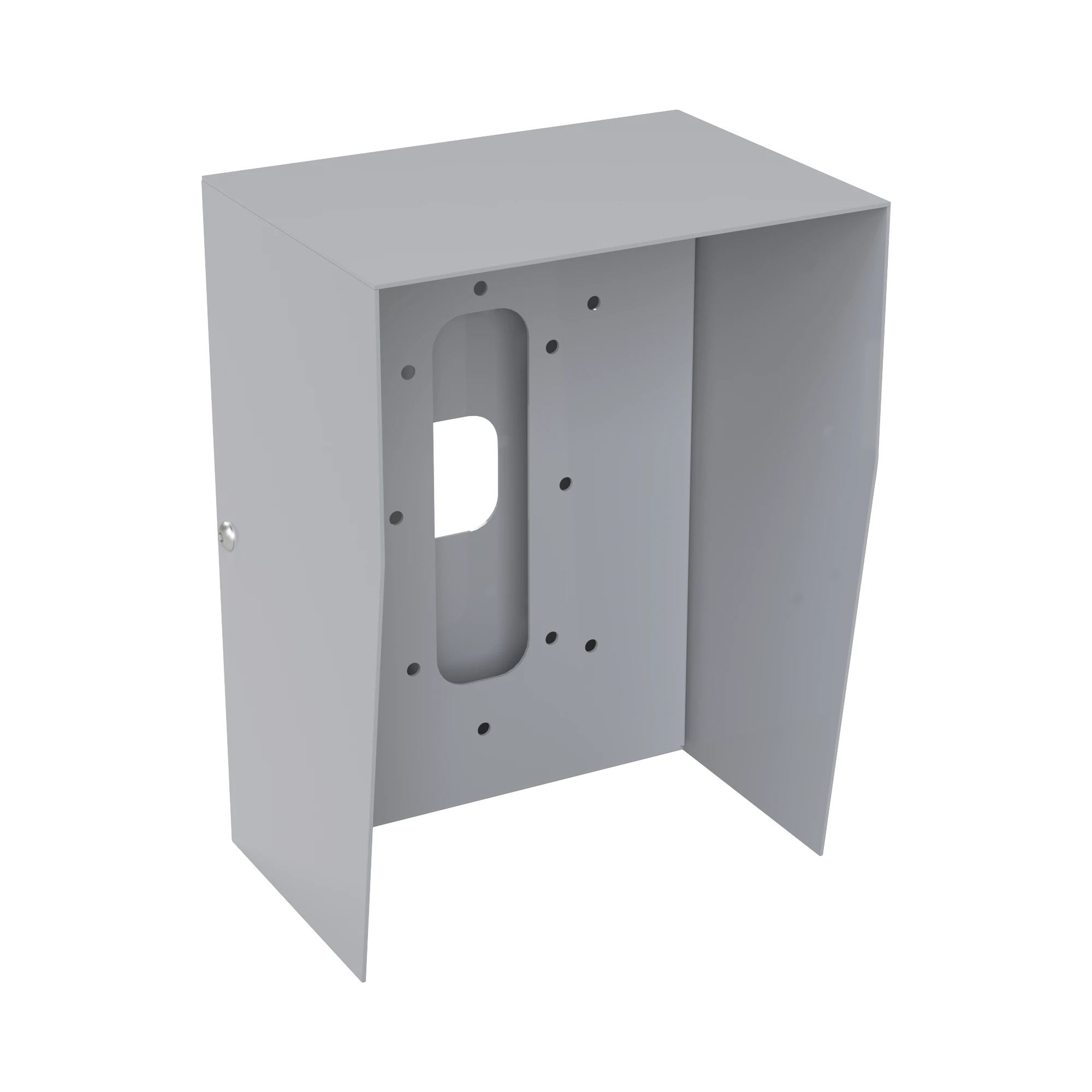 CUBIERTA INDUSTRIAL PARA MONTAJE DE PORTEROS IP FANVIL Y GRANDSTREAM, PINTURA ELECTROSTÁTICA COLOR GRIS.-Videoporteros e Interfonos-EPCOM INDUSTRIAL-Bsai Seguridad & Controles