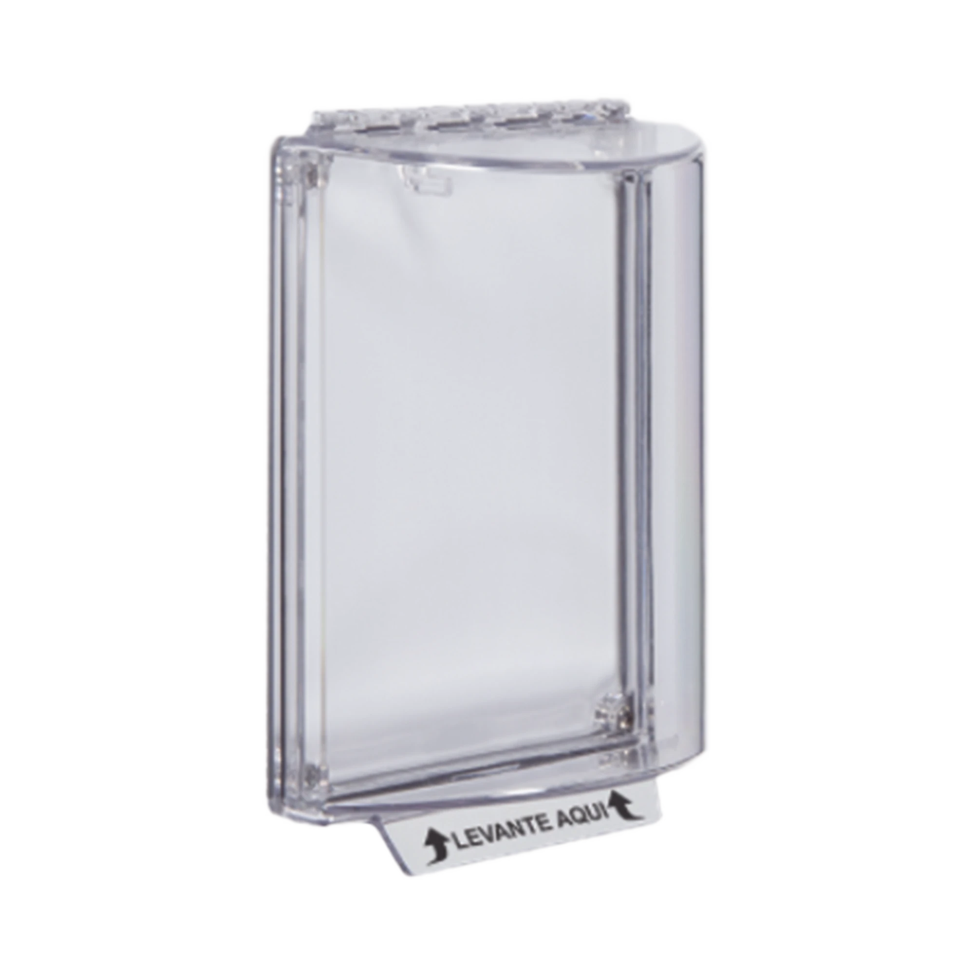 CUBIERTA UNIVERSAL TRANSPARENTE CON ESPACIADOR, TEXTO EN ESPAÑOL (LEVANTE AQUI)-Dispositivos Convencionales-STI-Bsai Seguridad & Controles