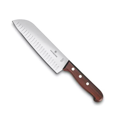 CUCHILLO SANTOKU WOOD DE 17 CM, FILO CON ALVÉOLOS ESTILO JAPONES.-Ferreteria-VICTORINOX-6.8520.17G-Bsai Seguridad & Controles