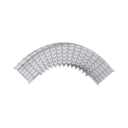 CURVA PRE-FABRICADA HORIZONTAL DE 90° CON MEDIDAS DE 54 MM DE PERALTE Y 200 MM ANCHO (54/200 MM)-Charola-CHAROFIL-CH-C90-54/200EZ-Bsai Seguridad & Controles