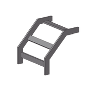 CURVA VERTICAL EXTERIOR EPOXICA PARA CHAROLA TUBULAR DE 12 DE ANCHO, INCLUYE COPLE Y TORNILLERÍA-Charolas Tipo Malla-CHAROFIL-Bsai Seguridad & Controles