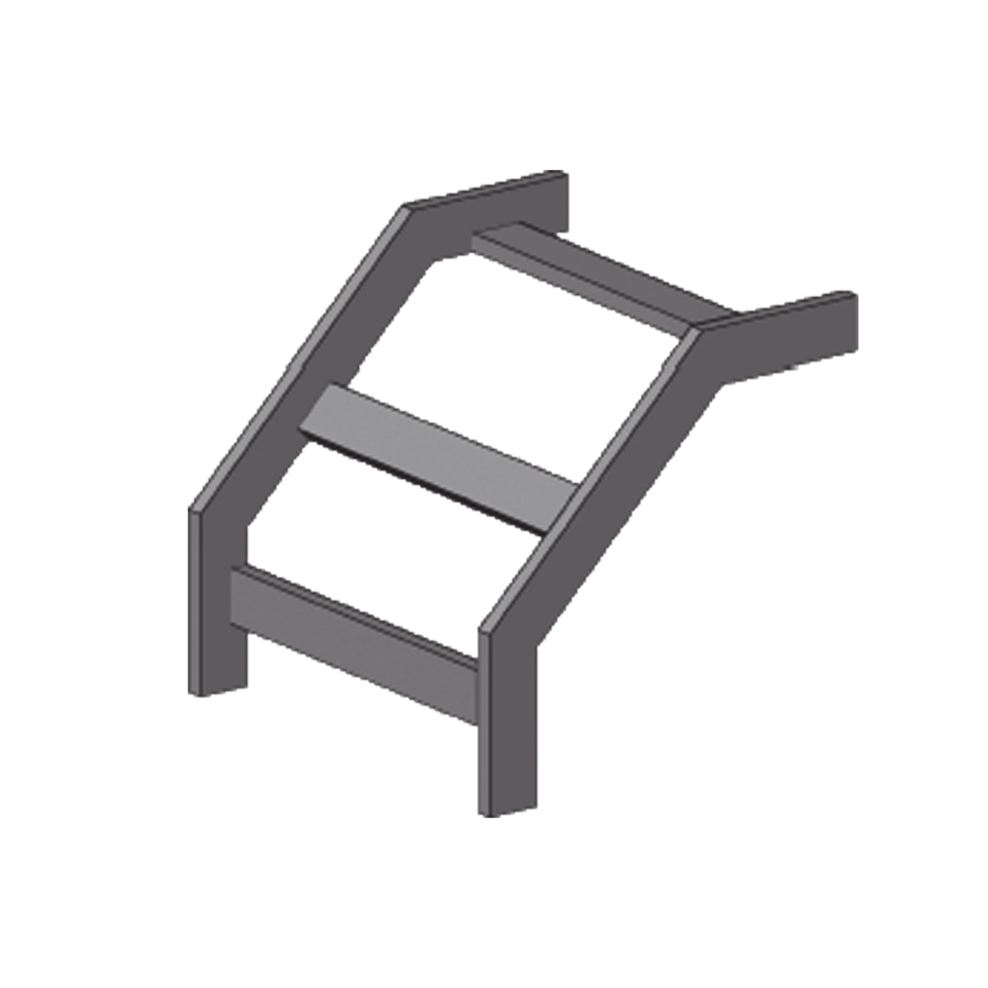 CURVA VERTICAL EXTERIOR EPOXICA PARA CHAROLA TUBULAR DE 12 DE ANCHO, INCLUYE COPLE Y TORNILLERÍA-Charolas Tipo Malla-CHAROFIL-Bsai Seguridad & Controles