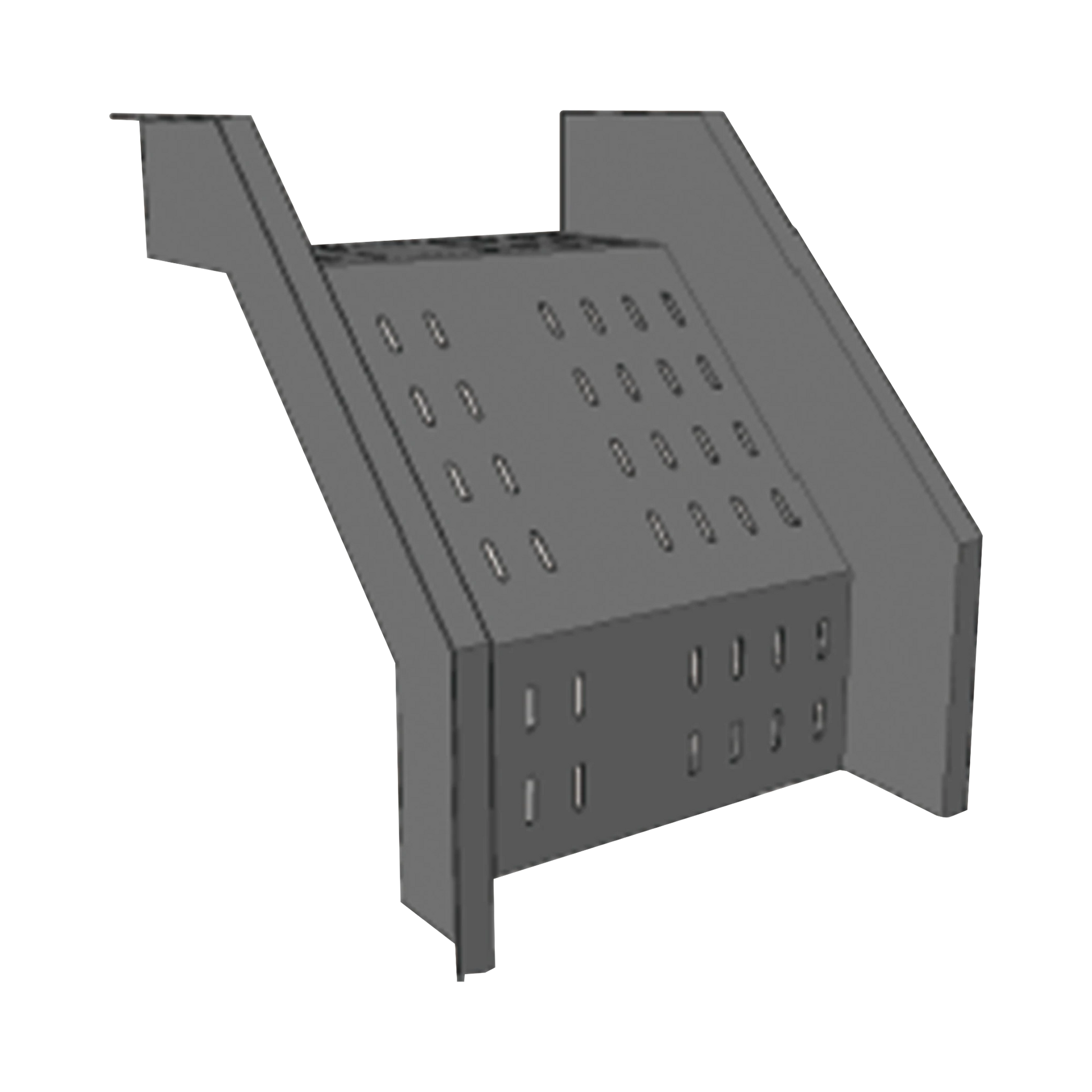 CURVA VERTICAL EXTERIOR PARA FONDO PERFORADO 4 X 6 PERFIL Z-Charolas Tipo Malla-CHAROFIL-Bsai Seguridad & Controles