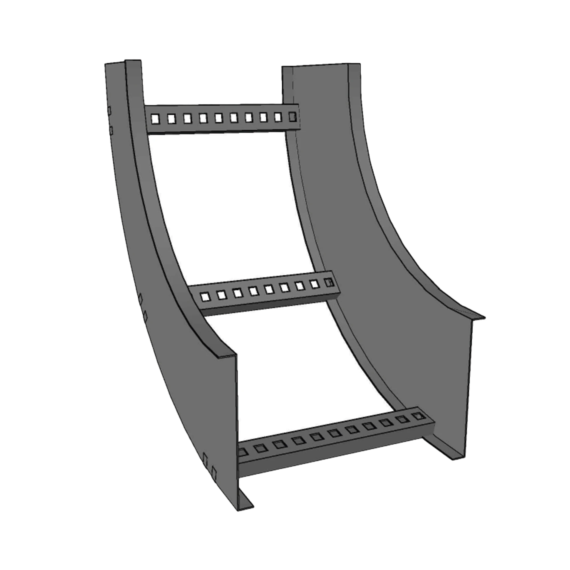 CURVA VERTICAL INTERIOR DE ALUMINIO DE 90° PERFIL Z / PERALTE 3 1/4" / ANCHO 12" / RADIO 8" / INCLUYE TORNILLERÍA-Charola-CHAROFIL-Bsai Seguridad & Controles