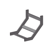 CURVA VERTICAL INTERIOR EPOXICA PARA CHAROLA TUBULAR DE 12 DE ANCHO, INCLUYE COPLE Y TORNILLERÍA-Charolas Tipo Malla-CHAROFIL-Bsai Seguridad & Controles