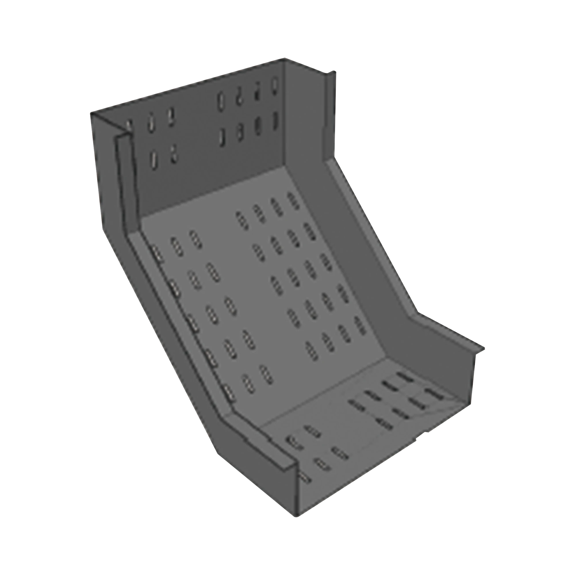 CURVA VERTICAL INTERIOR PARA FONDO SÓLIDO PERFORADO DE 4 X 6 PERFIL Z-Charolas Tipo Malla-CHAROFIL-Bsai Seguridad & Controles