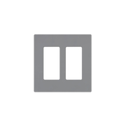TAPA COLOR GRIS PARA INTERRUPTOR O DIMMER LUTRON, 2 GANG, LIMPIO Y MODERNO