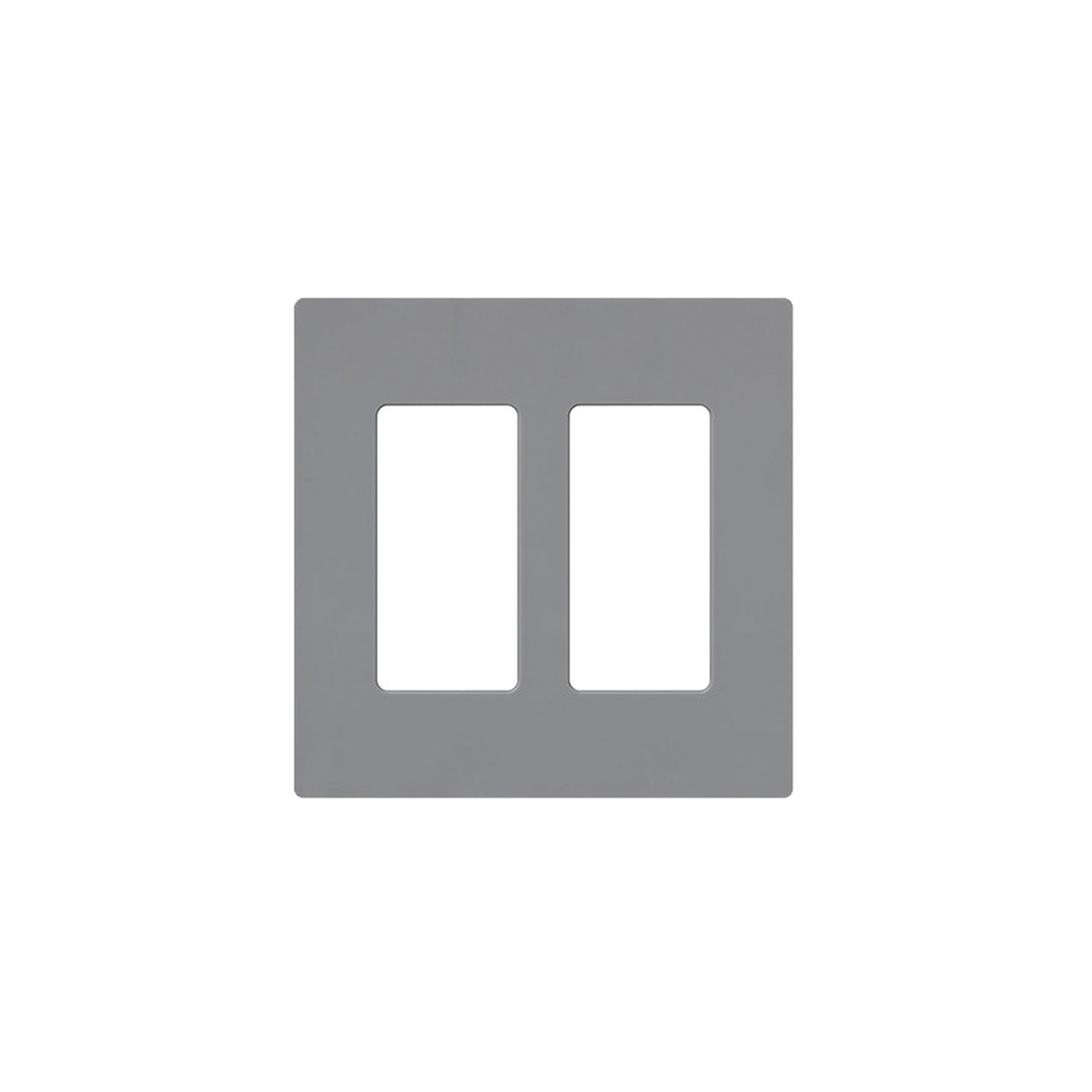 TAPA COLOR GRIS PARA INTERRUPTOR O DIMMER LUTRON, 2 GANG, LIMPIO Y MODERNO