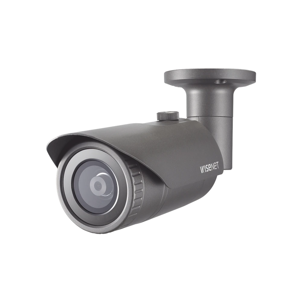 CÁMARA IP TIPO BALA ANTIVANDÁLICA 2 MEGAPÍXEL / LENTE 4 MM / IR 25M / WDR 120DB / EXTERIOR IP66 / H.265 & WISESTREAM-HANWHA VISION-Bsai Seguridad & Controles