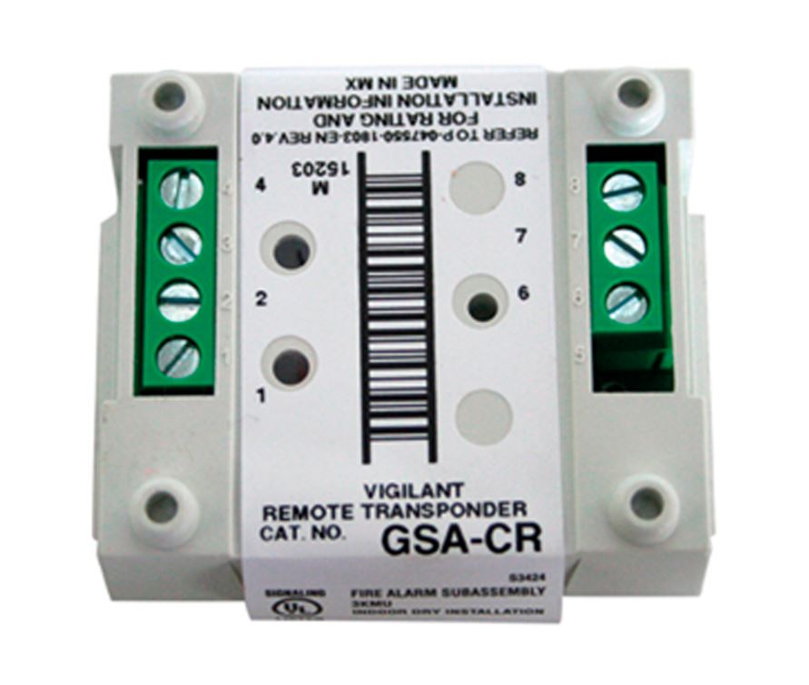 MODULO RELEVADOR VIGILANT GSA-CR CON DIRECCION ELECTRONICA (SIN SWITCHES) CONTACTOS DE SALIDA NORMALMENTE ABIERTO Y NORMALMENTE CERRADO, SE INTEGRA POR MEDIO DE LOS LAZOS DE COMUNICACION SLC A LOS PANELES VS1 Y VS4 DE KIDDE, LISTADO UL, ULC, CSFM, MEA-Módulos-KIDDE-Bsai Seguridad & Controles