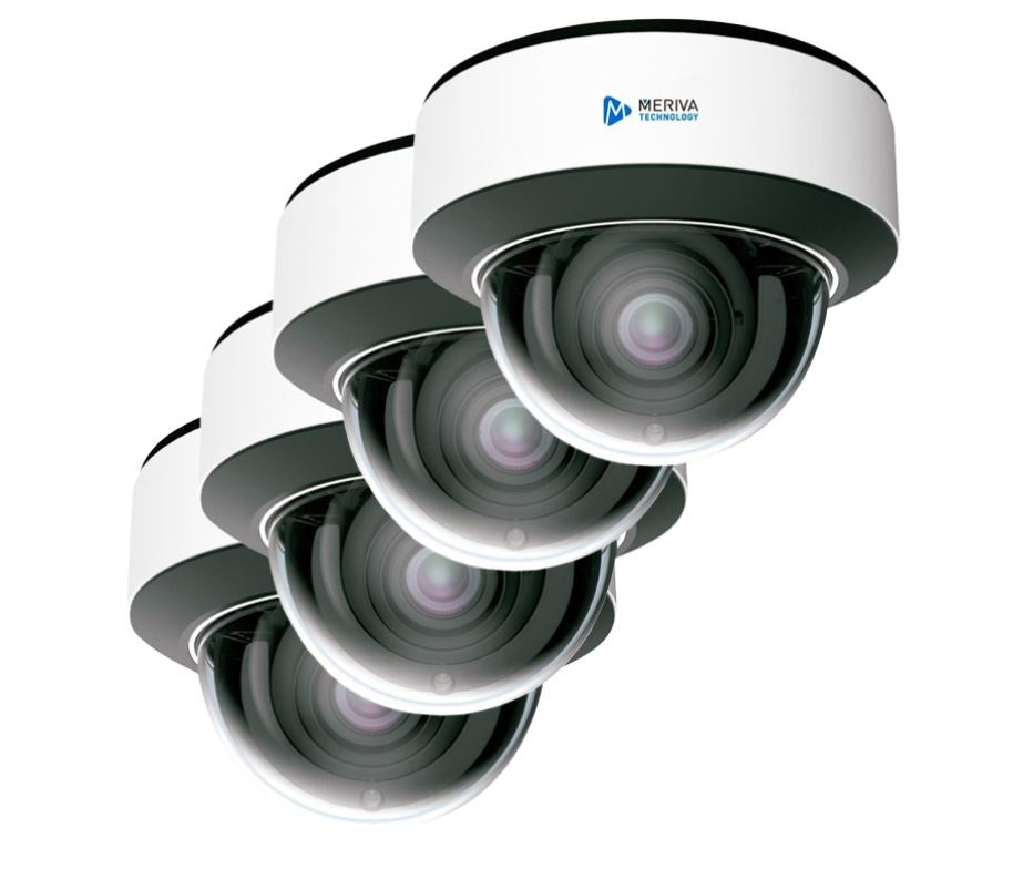 KIT DOMO 4K HD MERIVA TECHNOLOGY MSC-8MPKIT / INCLUYE 4 CAMARAS DOMO AHD 8MP LENTE MOTORIZADO 2.8-12MM MSC-8314Z-Kits de Videovigilancia-MERIVA TECHNOLOGY-Bsai Seguridad & Controles