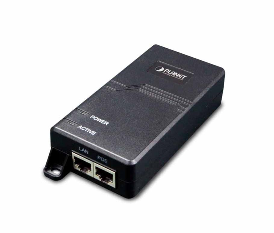 INYECTOR POE 802.3AF/AT POE-172 PLANET / 2 PUERTOS RJ45 10/100/1,000MPBS / CONSUMO DE 60W / HASTA 100 METROS-Tecnologia POE-PLANET-Bsai Seguridad & Controles