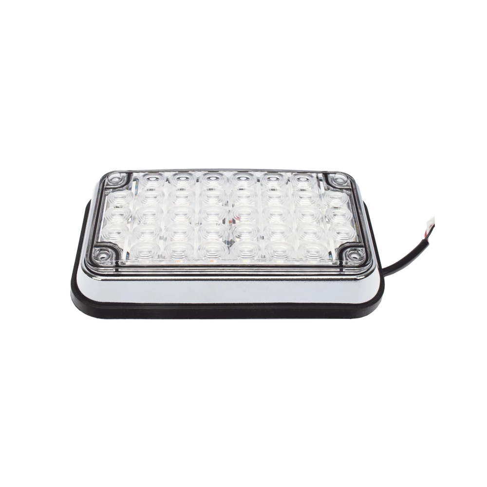 Luz de Advertencia de 6X4", Bicolor Rojo/Claro, Ideal para Ambulancias-Luces Perimetrales-EPCOM INDUSTRIAL SIGNALING-Bsai Seguridad & Controles