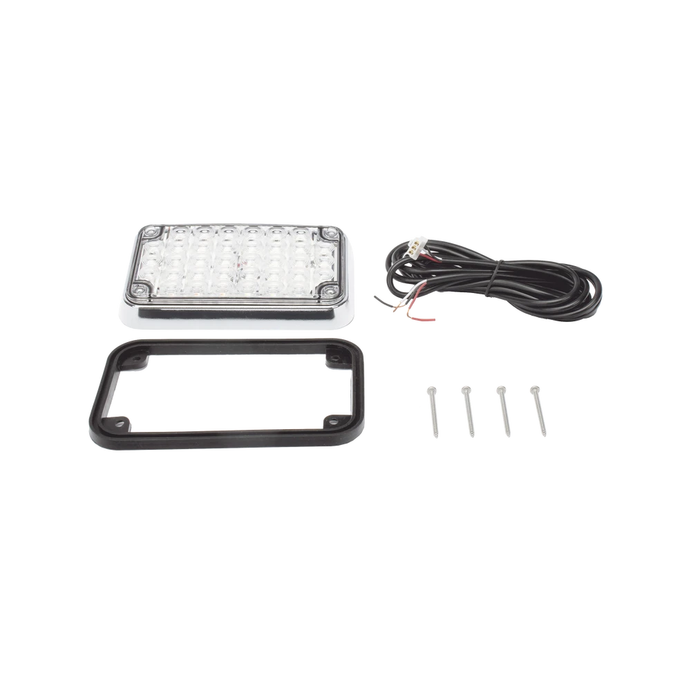 Luz de Advertencia de 6X4", Bicolor Rojo/Claro, Ideal para Ambulancias-Luces Perimetrales-EPCOM INDUSTRIAL SIGNALING-Bsai Seguridad & Controles