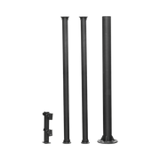 Poste Seccionado de 6 Metros / Tubos Mas Gruesos / Especializado para la Instalación de Videovigilancia / Incluye Base de Cimentación y Brazo para Cámara PTZ / Color Negro-SYSCOM VIDEO-Bsai Seguridad & Controles