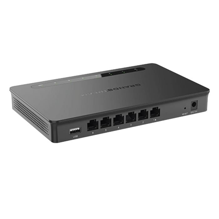 Router Gigabit VPN / Balanceador de cargas / 30,000 sesiones NAT / 6 puertos 10/100/1000 Mbps (WAN/LAN) / Compatible con GWN Cloud.-Redes WiFi-GRANDSTREAM-GWN7001-Bsai Seguridad & Controles