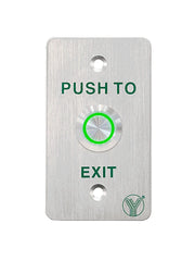 YLI YWP880BLED - Botón Liberador de Puerta con Led / Aprueba de Agua IP68 para Exterior / Acero Inoxidable / Compatible con caja de instalación 76017-Tarjetas y Botones-YLI ELECTRONIC-Bsai Seguridad & Controles