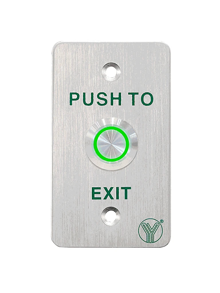 YLI YWP880BLED - Botón Liberador de Puerta con Led / Aprueba de Agua IP68 para Exterior / Acero Inoxidable / Compatible con caja de instalación 76017-Tarjetas y Botones-YLI ELECTRONIC-Bsai Seguridad & Controles