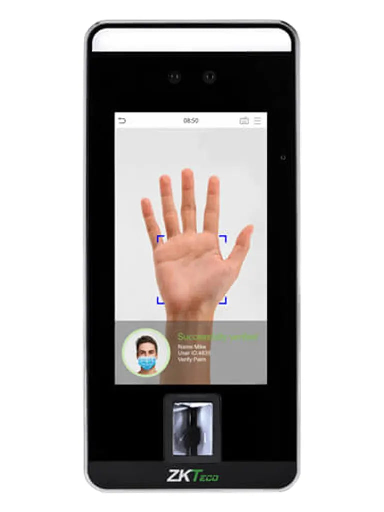 ZKTECO SPEEDFACEV5LPWIFI - CONTROL DE ACCESO Y ASISTENCIA VISIBLE LIGHT CON AUTENTICACIÓN FACIAL (6000 ROSTROS), HUELLA DIGITAL BIOID+ (6000), TARJETA ID 125 KHZ , VERIFICACIÓN POR PALMA (3000), SOPORTA 200,000 EVENTOS Y CONECTIVIDAD TCP/IP O WIFI #ZKA-Facial-ZKTECO-ZKT0810086-Bsai Seguridad & Controles