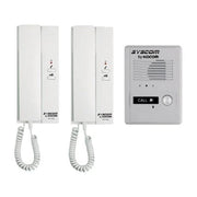 KIT DE AUDIO PORTERO CON 2 AURICULARES Y FRENTE DE CALLE-KDP-602-A/D-Audio Porteros-SYSCOM VIDEO-Bsai Seguridad & Controles