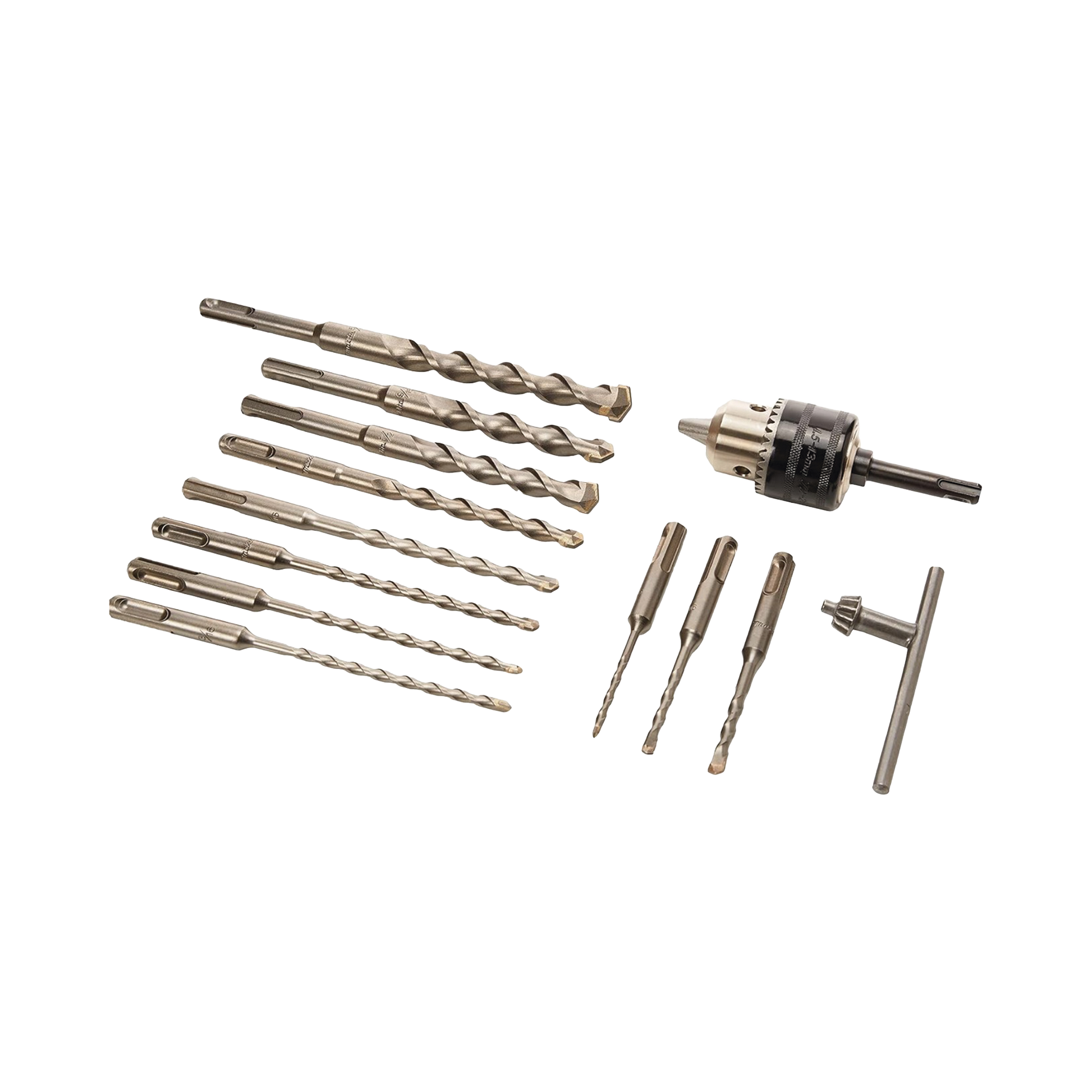 JUEGO DE 14 PIEZAS DE BROCAS, CINCELES Y BROQUERO SDS PLUS MAKITA-Ferreteria-MAKITA-Bsai Seguridad & Controles