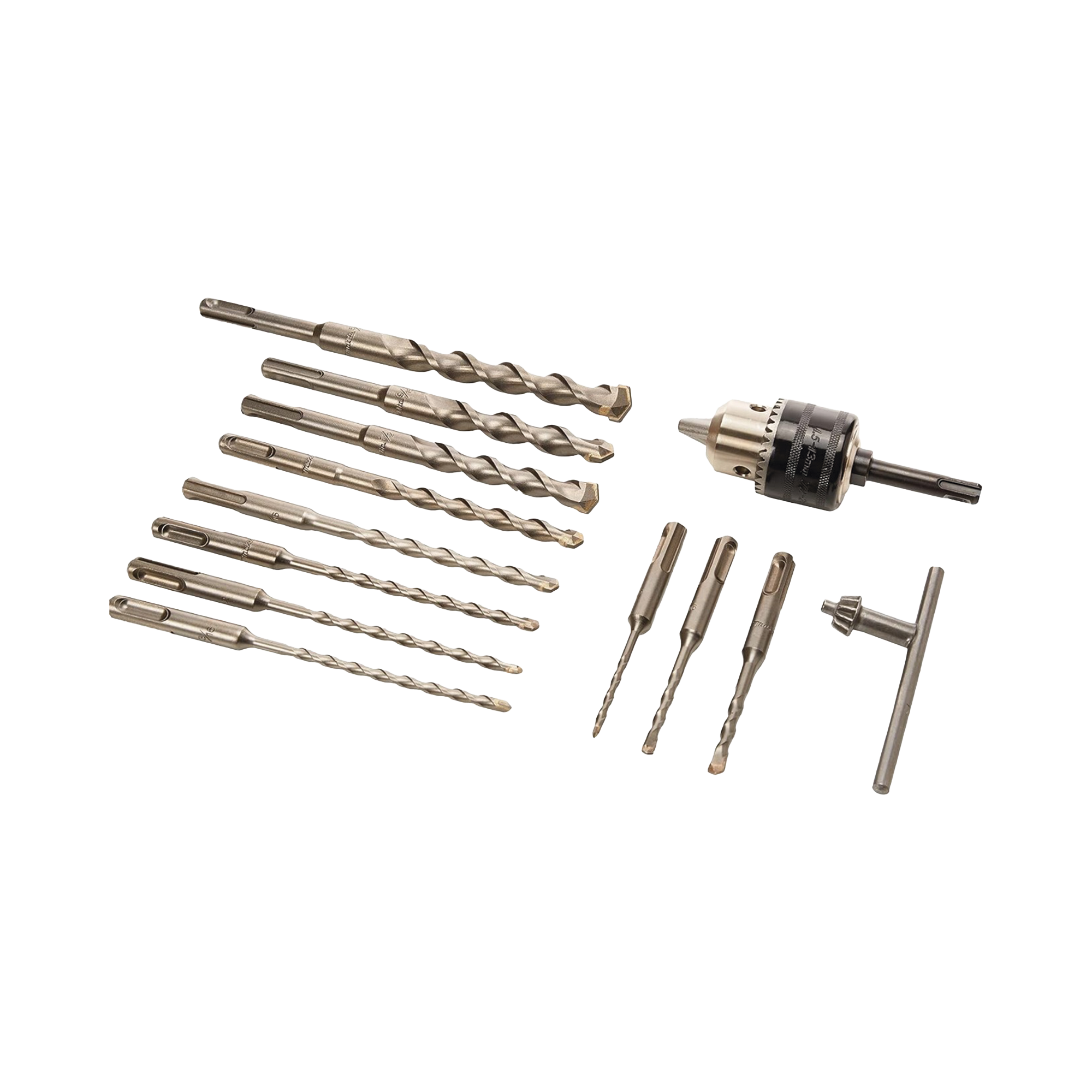 JUEGO DE 14 PIEZAS DE BROCAS, CINCELES Y BROQUERO SDS PLUS MAKITA-Ferreteria-MAKITA-Bsai Seguridad & Controles