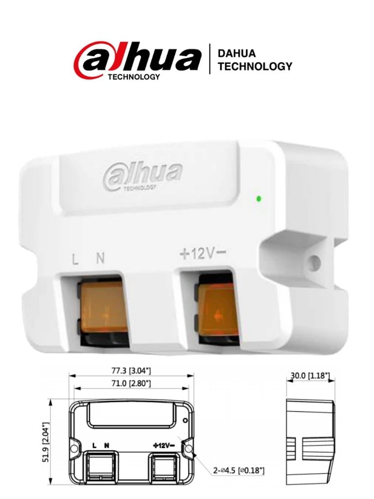 DAHUA PFM320D-015 - FUENTE DE PODER DE 12V 1.5 AMP/ TIPO CONVERTIDOR DE 110 VCA A 12VCD1.5A/ LED INDICADOR/ FACIL INSTALACIÓN/ CERTIFICACIONES CE, FCC/-Fuentes de Poder y Adaptadores-DAHUA-Bsai Seguridad & Controles