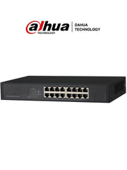 DAHUA DHPFS301616GT - SWITCH GIGABIT DE 16 PUERTOS NO ADMINISTRABLE/ CAPA 2/ 10/100/1000 BASE-T/ CARCASA METALICA/ SWITCHING 32G/ TASA DE REENVIO DE PAQUETES 23.8 MBPS/ MEMORIA BUFER DE PAQUETES 2MB/ CON PROTECCION DE DESCARGAS/-Switches-DAHUA-Bsai Seguridad & Controles