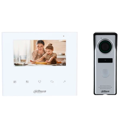 DAHUA KTA04 - Kit de Videoportero Analógico/ Pantalla de 4.3 Pulgadas/ Múltiples Sonidos de Timbre/ Botones Touch/ Frente de Calle de 1.3 Megapíxeles/ Apertura de Puerta/ IP66/ Indicador Led/ Botón de Salida y Detección de Estatus de Puerta/-Kits de Videoporteros-DAHUA-Bsai Seguridad & Controles