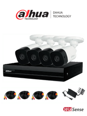 DAHUA KITXVR1B08-I-2MP4CP - Kit de 8 Canales 2 Megapixeles/ con 4 Camaras/ DVR Cooper-I WizSense/ Con IA/ H.265+/ 4 Camaras B1A21 1080p/ 8 Canales+2 IP o Hasta 10 Canales IP/ 4 Ch SMD Plus/ Busqueda de Humanos y Vehiculos/-Paquetes 8 Canales-DAHUA-Bsai Seguridad & Controles