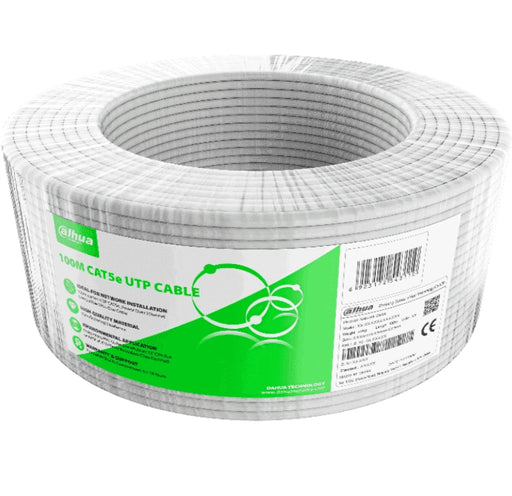 DAHUA PFM922I-5EUN-C-100 - BOBINA DE 100 METROS DE CABLE UTP CAT 5E/ CCA/COLOR BLANCO/ USO INTERIOR/ CUBIERTA DE FR-PVC (ROHS COMPLIANT)/-Cable-DAHUA-DHT2640007-Bsai Seguridad & Controles