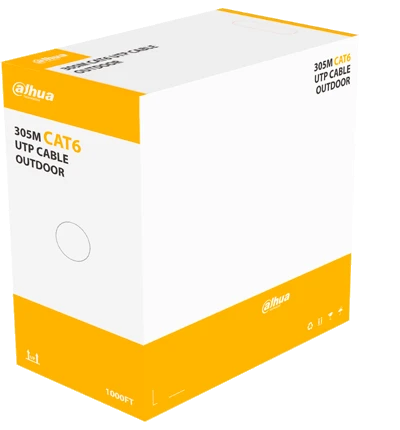 DAHUA PFM920-6U - BOBINA DE CABLE UTP PARA EXTERIOR CAT6/ 100% COBRE/ 305 METROS/ COLOR NEGRO/ CUBIERTA EXTERIOR MDPE/ CUMPLE CON ESTANDARES ANSI/TIA 568-C.2/ ROSH/ RETARDANTE DE FLAMA/-Cable-DAHUA-DHT2640010-Bsai Seguridad & Controles