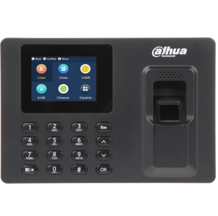 DAHUA DHI-ASA1222E - CONTROL DE ASISTENCIA DE HUELLA Y PASSWORD/ PANTALLA DE 2.4 PULGADAS/ 1000 USUARIOS/ 2000 HUELLAS/ 1000 PASSWORDS/ 100,000 REGISTROS/ PUERTO USB PARA REPORTES, IMPORTAR Y EXPORTAR/ HORARIOS POR USUARIO O DEPARTAMENTO/-Huella-DAHUA-Bsai Seguridad & Controles