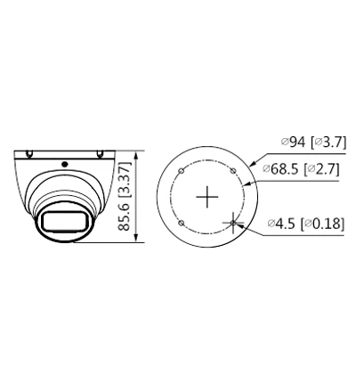 DAHUA IPC-HDW1830T-S6 - CAMARA IP DOMO 4K/ 8 MEGAPIXELES/ LENTE DE 2.8 MM/ 105 GRADOS DE APERTURA/ MICRÓFONO INTEGRADO/ IR DE 30 METROS/ METÁLICA/ H.265/ IP67/ DWDR/ POE/-Domo-DAHUA-DHT0030073-Bsai Seguridad & Controles