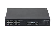 DAHUA DH-PFS4218-16ET-240 - SWITCH POE ADMINISTRABLE DE 16 PUERTOS ETHERNET/ 16 PUERTOS POE/ 240 WATTS TOTALES/ INTERFAZ WEB/ PUERTO 1 Y 2 SOPORTAN 90 WATTS/ 2 PUERTOS SFP/ 2 PUERTOS UPLINK/ POE WATCHDOG/ SWITCHING 8.8 GBPS/-Switches POE-DAHUA-Bsai Seguridad & Controles