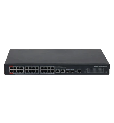 DAHUA DH-PFS4226-24ET-240 - SWITCH POE ADMINISTRABLE DE 26 PUERTOS ETHERNET/ 24 PUERTOS POE/ 240 WATTS TOTALES/ INTERFAZ WEB/ PUERTO 1 Y 2 SOPORTAN 90 WATTS/ 2 PUERTOS SFP/ 2 PUERTOS UPLINK/ POE WATCHDOG/ SWITCHING 8.8 GBPS/-Switches POE-DAHUA-Bsai Seguridad & Controles
