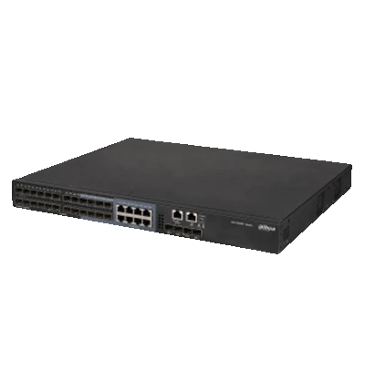 DAHUA DH-S5500-24GF4XF-E - SWITCH GIGABIT INTELIGENTE DE 24 PUERTOS DE FIBRA OPTICA/ 16 PUERTOS SFP 100/1000 BASEX + 8 PUERTOS SFP 100/1000 MBPS COMBO/ 8 PUERTOS ETHERNET 10/100/1000 COMBO/ SWTICHING 336 GBPS/ TASA DE REENVIO 96 MBPS/ VLAN ETC./-Switches-DAHUA-Bsai Seguridad & Controles