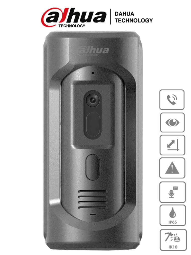 DAHUA VTO2101E-P-S2 - FRENTE DE CALLE PARA VIDEOPORTERO IP/ ANTIVANDALICO IK10/ FUNCION INDEPENDIENTE/ METALICO/ IP65/ CAMARA DE 2 MEGAPIXELES/ SOPORTA MENSAJES DE VIDEO Y AUDIO/ POE 802.3 AF/ APERTURA DE PUERTA/-Frentes de Calle-DAHUA-Bsai Seguridad & Controles