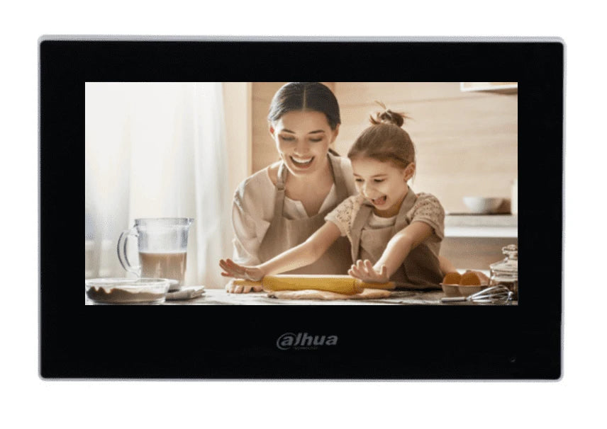 DAHUA VTH2621G-P - MONITOR IP TOUCH DE 7 PULGADAS/ SERIE LITE/ NEGRO/ POE ESTÁNDAR/ 6&1 E&S DE ALARMAS/ USO INTERIOR/ MODO NO MOLESTAR/ H.265/ SOPORTA HASTA 4 FRENTES DE CALLE Y 4 MONITORES ADICIONALES/-Monitores-DAHUA-Bsai Seguridad & Controles