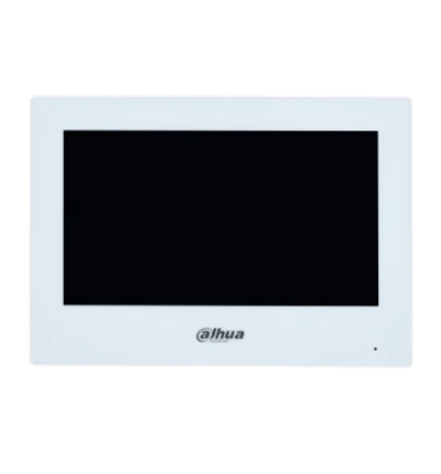 DAHUA VTH2621GW-P - MONITOR IP TOUCH DE 7 PULGADAS/ SERIE LITE/ BLANCO/ POE ESTANDAR/ 6&1 E&S DE ALARMAS/ USO INTERIOR/ MODO NO MOLESTAR/ H.265/ SOPORTA HASTA 4 FRENTES DE CALLE Y 4 MONITORES ADICIONALES/-Monitores-DAHUA-Bsai Seguridad & Controles